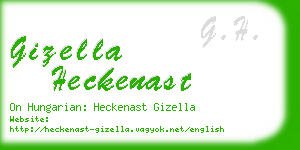 gizella heckenast business card